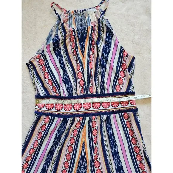 London Times Women's Multicolored Maxi Dress Size 8 Colorful Artsy - Picture 8 of 9